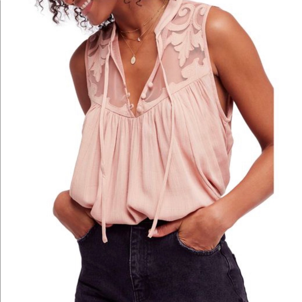 FREE PEOPLE
Women's Pink Western Romance Tank, Stripes Pattern Size Small